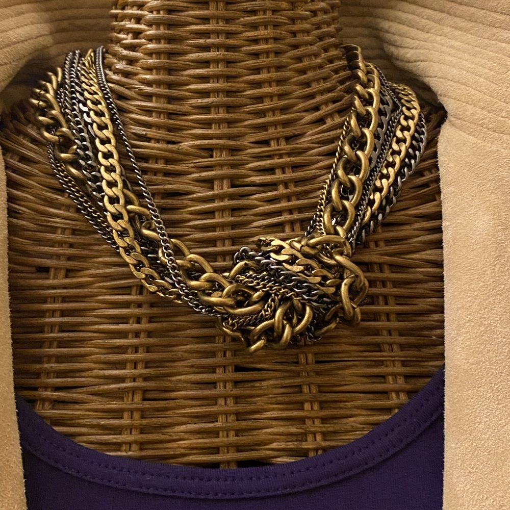 🔩⚙️Steampunk Multi-Chain Multi-Metal Necklace🔩⚙️